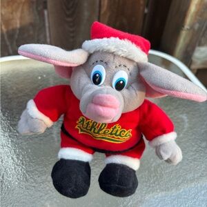 Oakland A's Athletics Mascot Santa Claus Christmas Stomper 8” Plush Doll